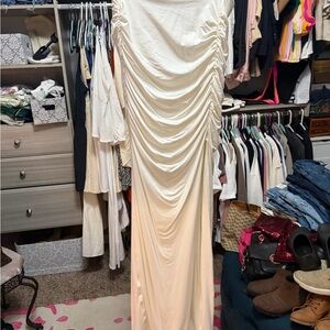 Klassy Network Cream Wedding Dress